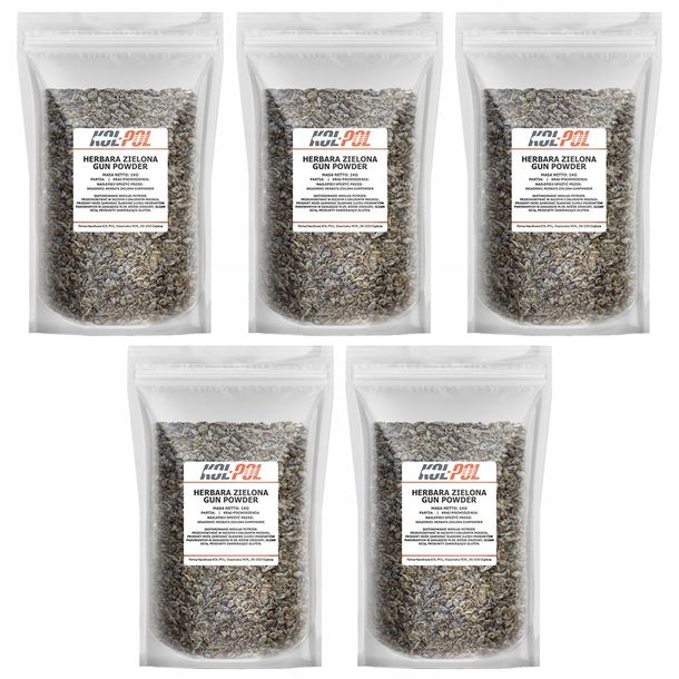 HERBATA ZIELONA GUNPOWDER 5kg Liściasta naturalna