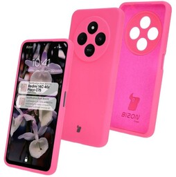 Bizon Silikonowe etui Soft Case do Xiaomi Redmi 14C 4G / Poco C75, neonowo-różowe