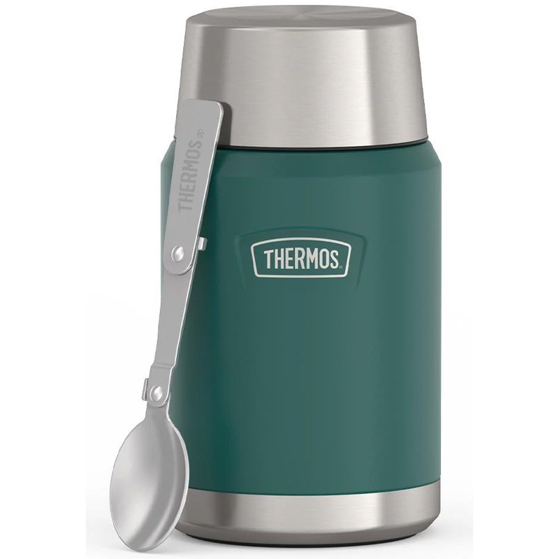 Termos Na Jedzenie Z Składaną Łyżką I Kubkiem - Zielony 710ml Thermos Icon