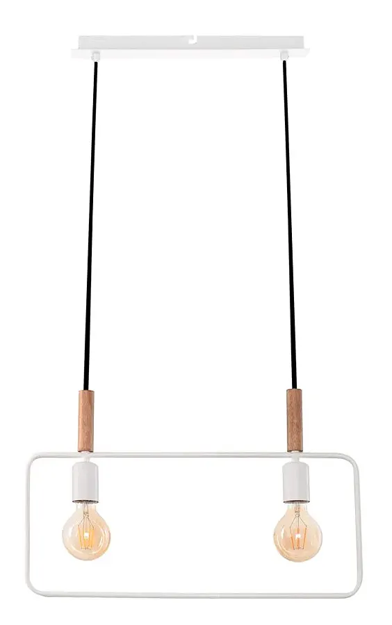 Biała podwójna lampa wisząca w stylu industrialnym - 4X D223 S7-L06