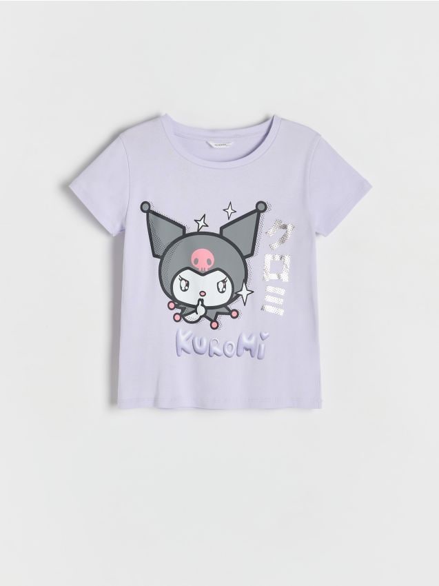 Reserved - T-shirt Kuromi - lawendowy