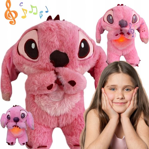 Zabawka szumiąca Oddychający Maskotka Lilo Stitch Pluszak Uspokajający