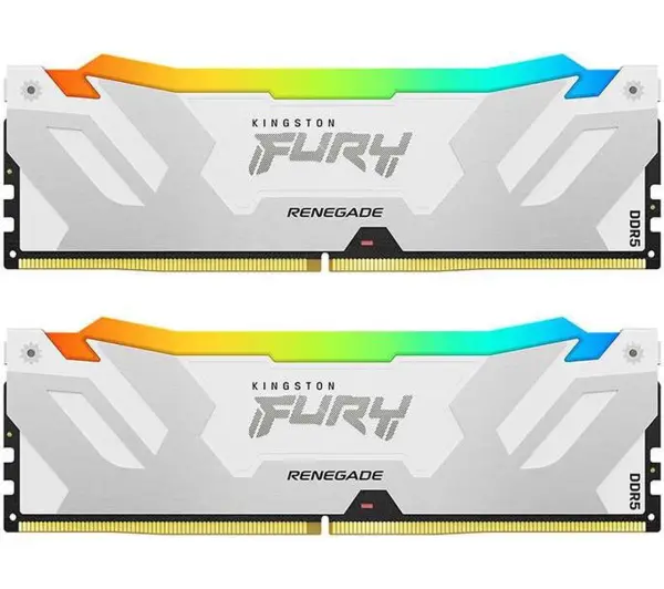 Kingston FURY Renegade RGB DDR5 48GB 2 x 24GB 8400 CL40 Biało-srebrny KF584CU40RWAK2-48