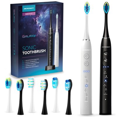 Szczoteczka soniczna BERDSEN Galaxy Duo (2 sztuki) Czarny i Biały