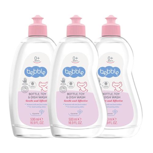 BEBBLE Płyn do mycia butelek, zabawek i naczyń, 3x500ml >> 0zł za wysyłkę przy zakupach od 149 zł 