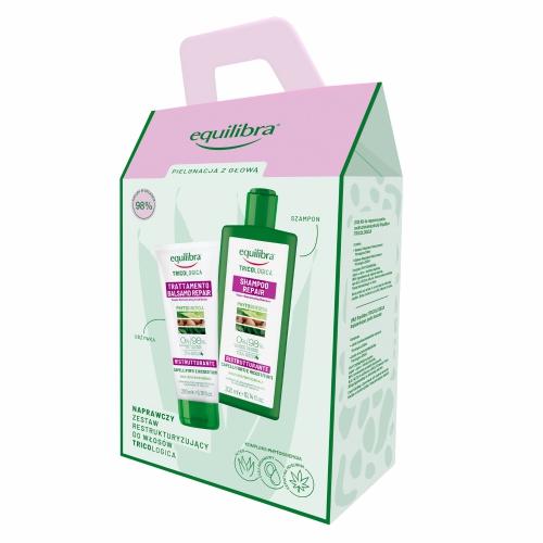 EQUILIBRA Zestaw Tricologica Naprawczy szampon restrukturyzujący, 300ml + Naprawcza odżywka restrukturyzująca, 200ml >> 0zł za wysyłkę przy zakupach od 149 zł 