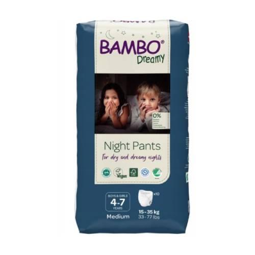 BAMBO Dreamy Night Pants BOYS&GIRLS 4-7lat (M 15-35kg) Pieluszki, 10szt. >> 0zł za wysyłkę przy zakupach od 149 zł 