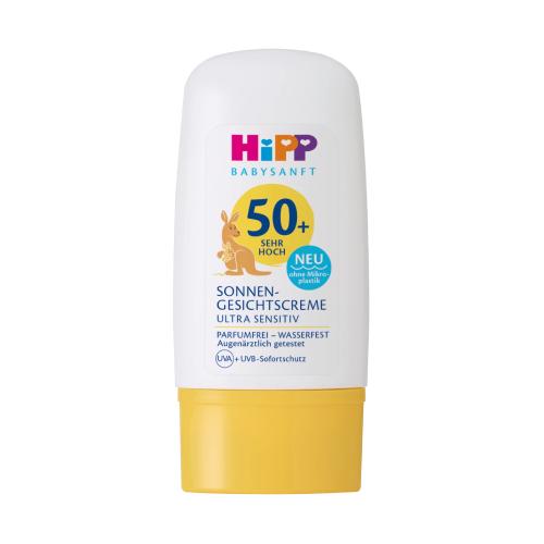 HiPP Babysanft Ultra Sensitive Krem ochronny do twarzy na słońce SPF50+, 30ml >> 0zł za wysyłkę przy zakupach od 149 zł 
