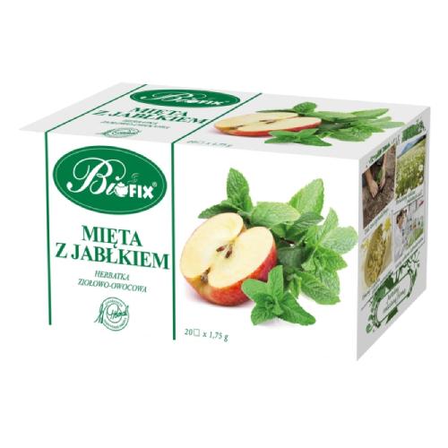 BiFix Mięta z jabłkiem Herbatka ziołowo-owocowa, 20x1,75g >> 0zł za wysyłkę przy zakupach od 149 zł 