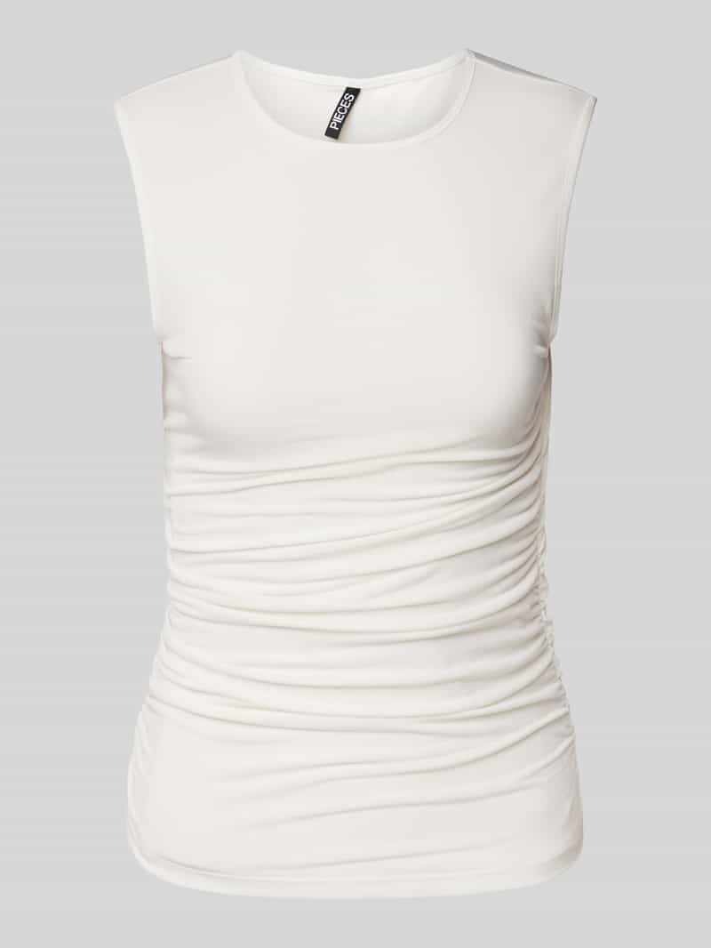 Top o kroju slim fit z bocznym marszczeniem model ‘MADISON’