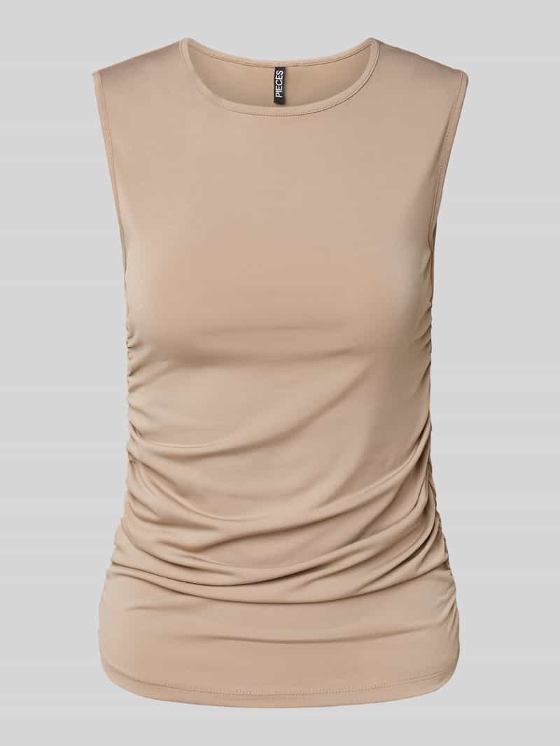 Top o kroju slim fit z bocznym marszczeniem model ‘MADISON’