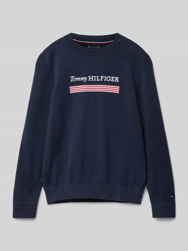 Sweter z dzianiny o kroju regular fit z okrągłym dekoltem