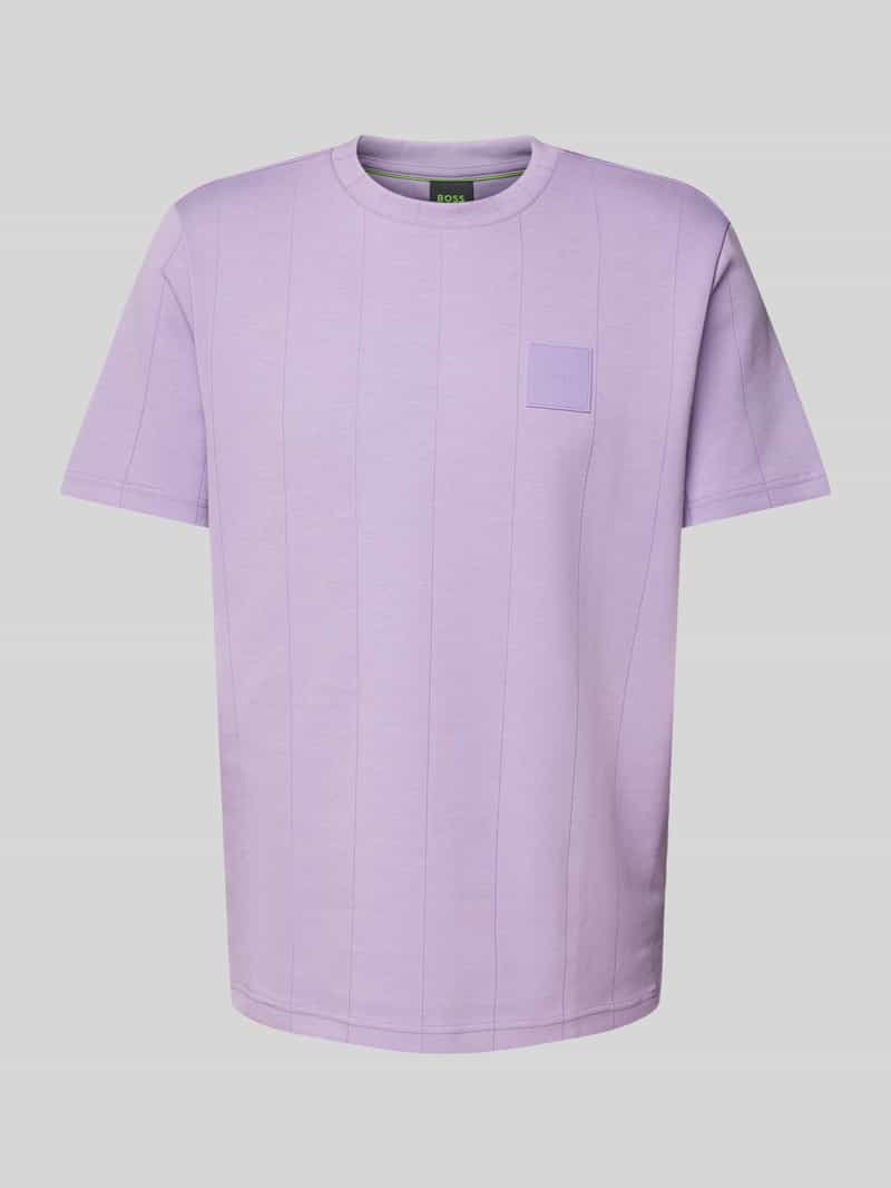 T-shirt z naszywką z logo model ‘DropNeedle’