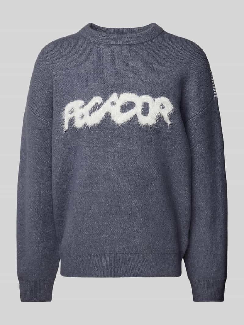 Sweter z dzianiny o kroju oversized z wyhaftowanym logo model ‘TRIPOLE’