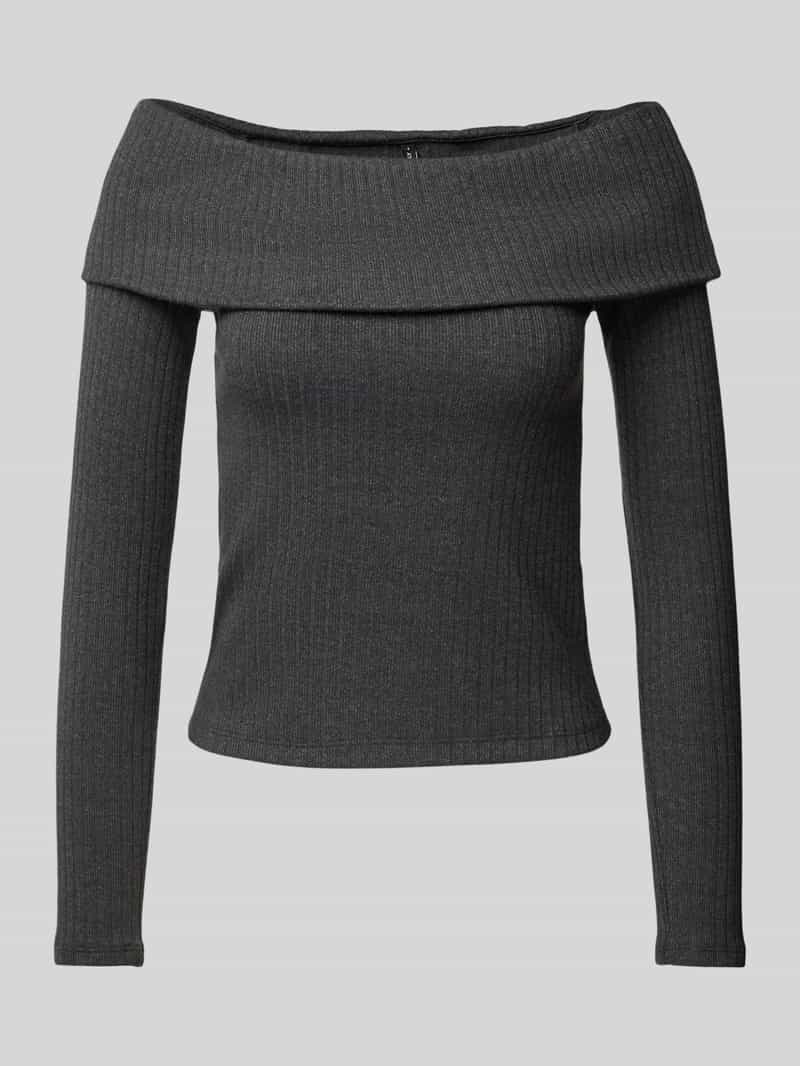 Bluzka o kroju regular fit z długim rękawem z wiskozy model ‘PIPER’