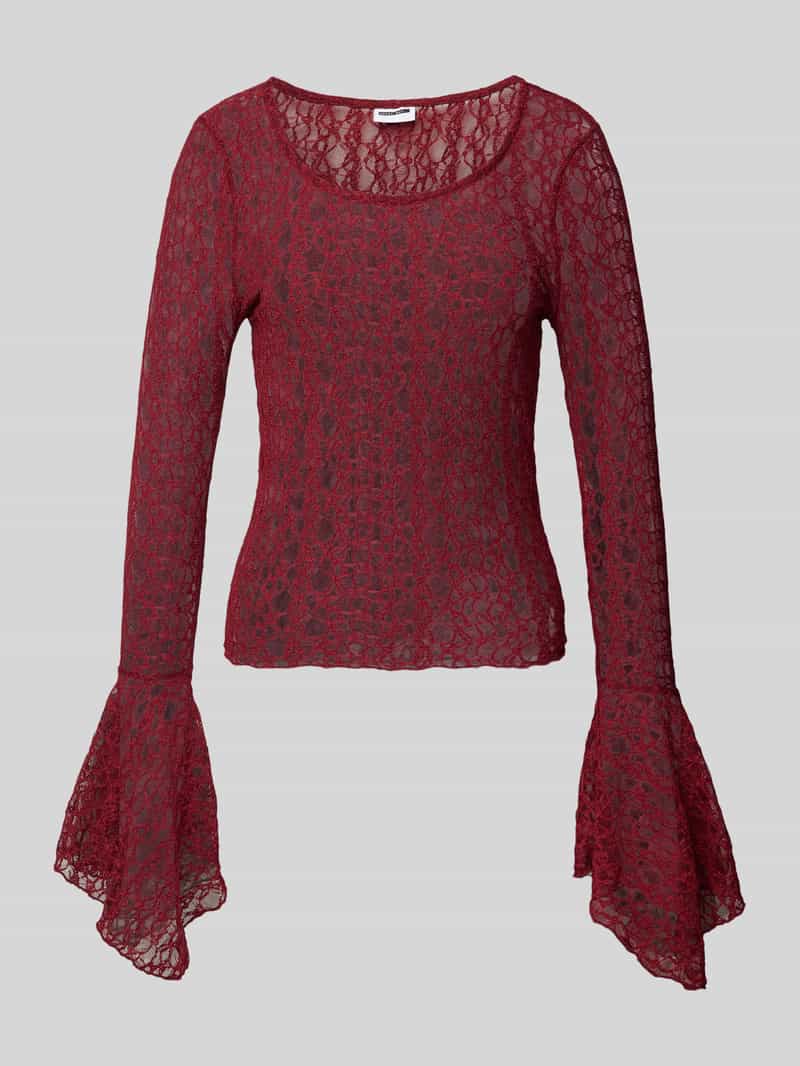 Bluzka z długim rękawem o półprzezroczystym designie model ‘FRANCIE’