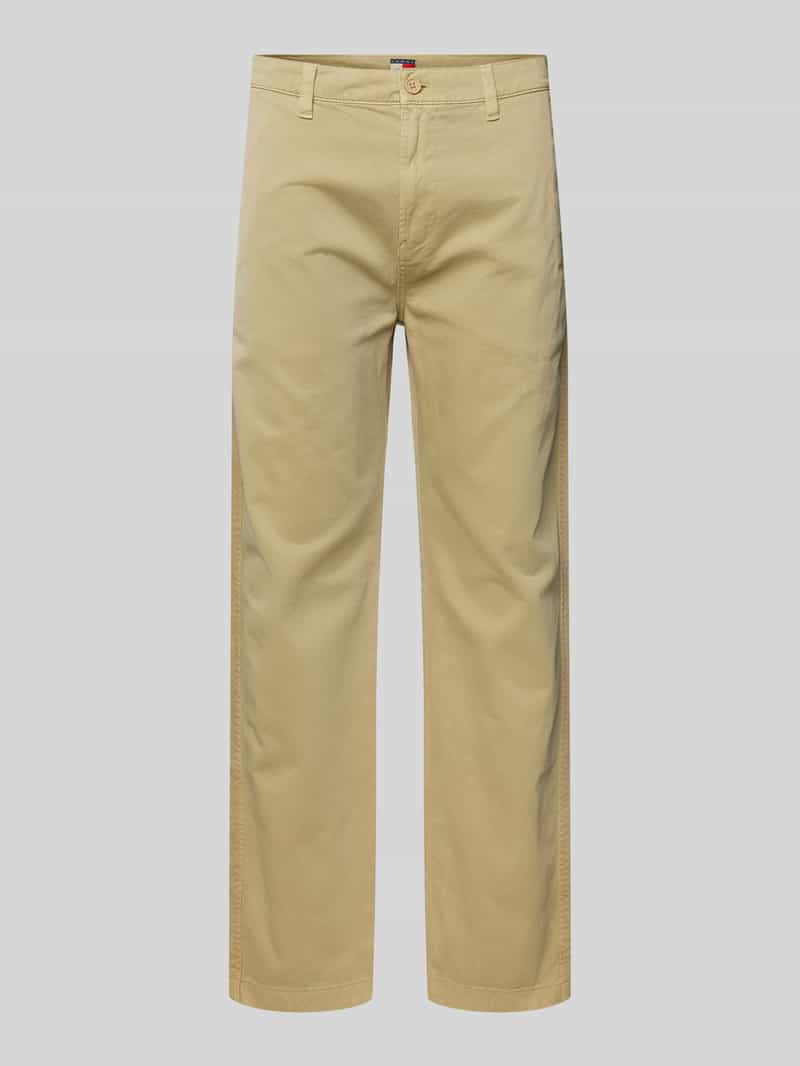 Spodnie materiałowe z wpuszczanymi kieszeniami w stylu francuskim