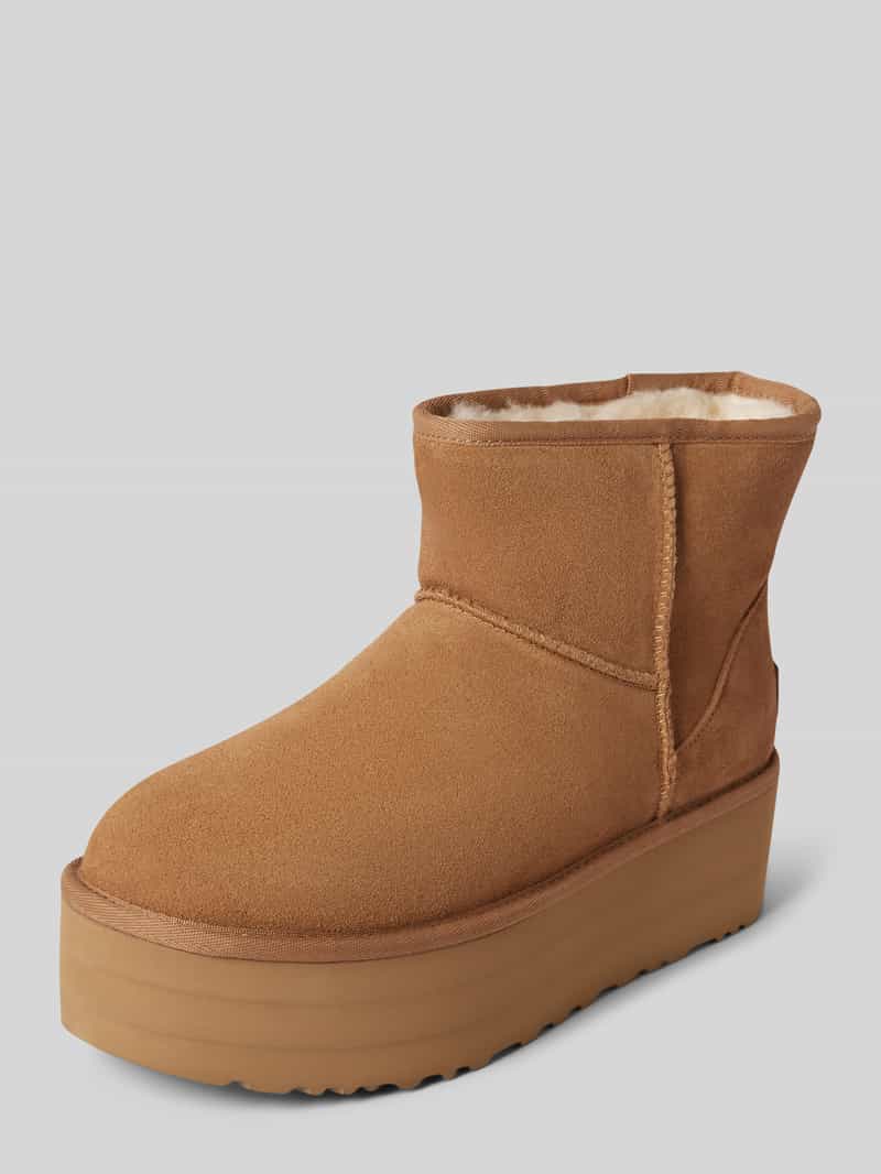 Skórzane buty z podeszwą na platformie