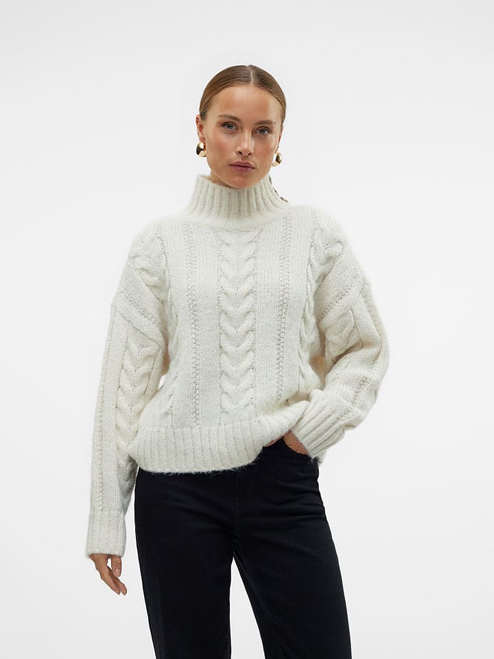 Vero Moda Sweter w kolorze beżowym