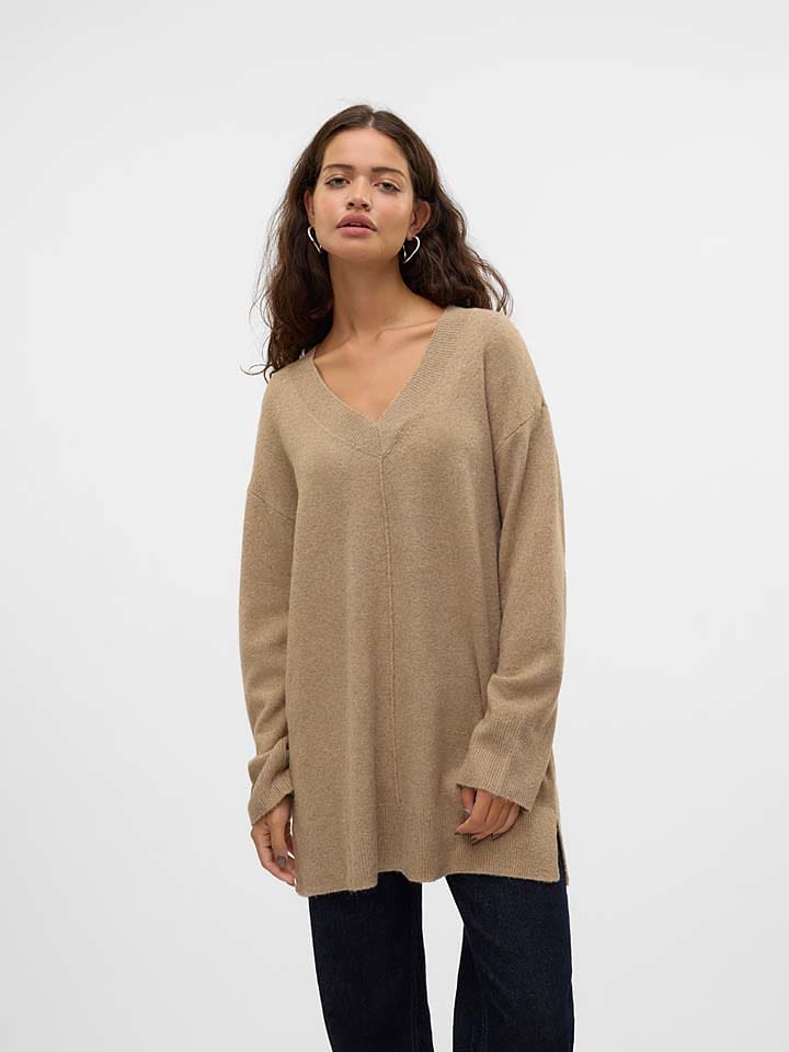 Vero Moda Sweter w kolorze beżowym