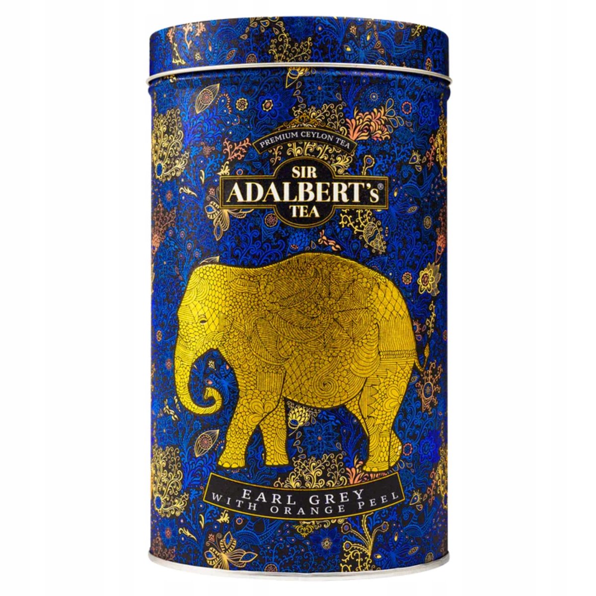 Sir Adalbert's Herbata Czarna Liściasta Earl Grey & Orange Peel Puszka Metalowa 110g