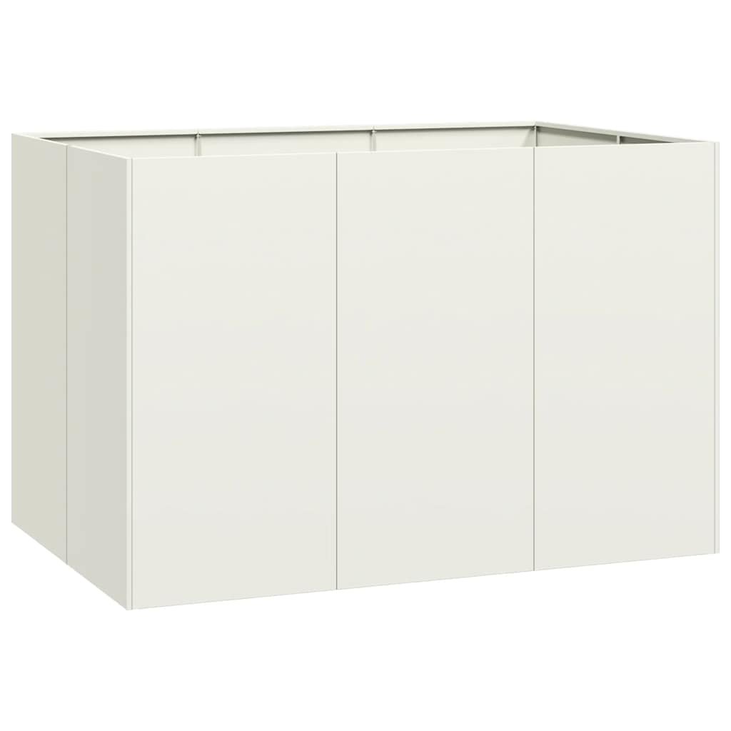 vidaXL Doniczka Biała 120x80x80 cm Stal