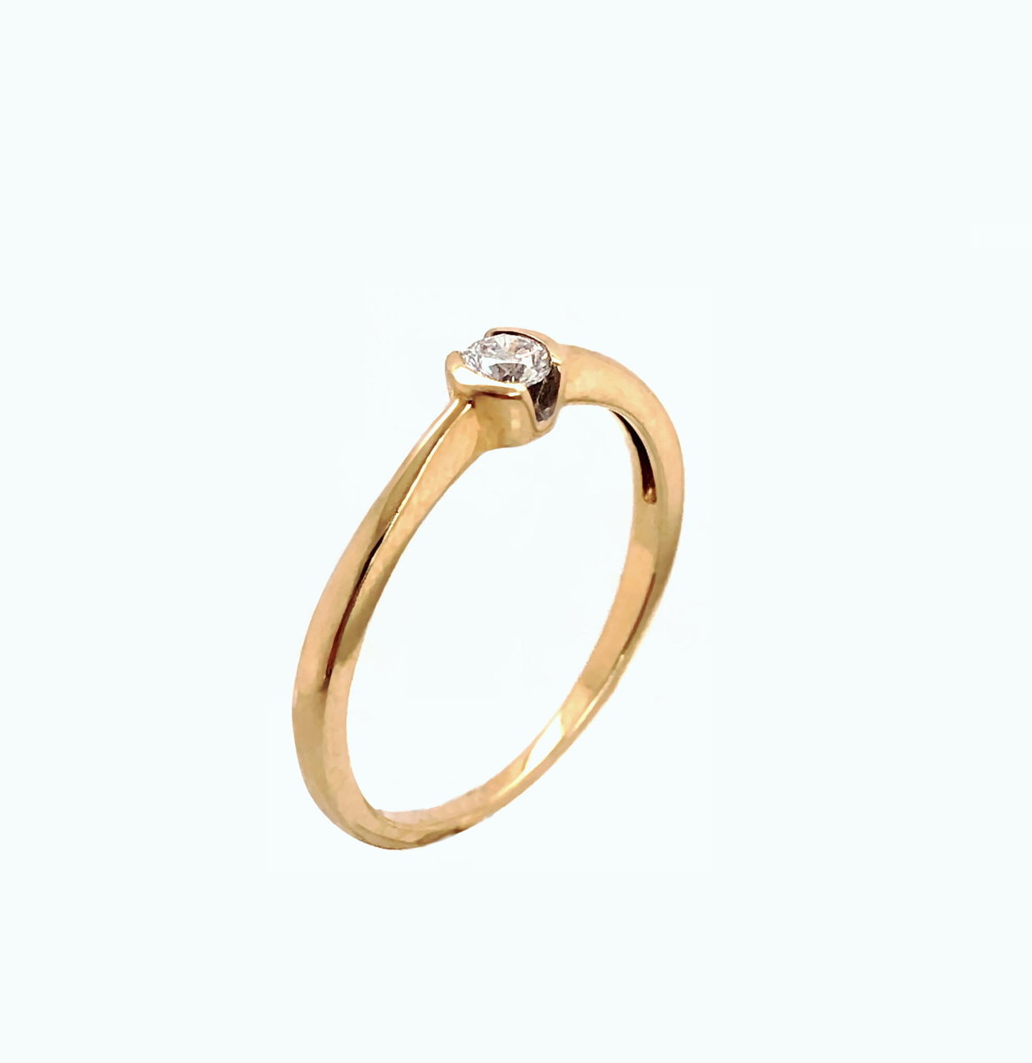Pierścionek Au 585 z brylantem 0.14ct