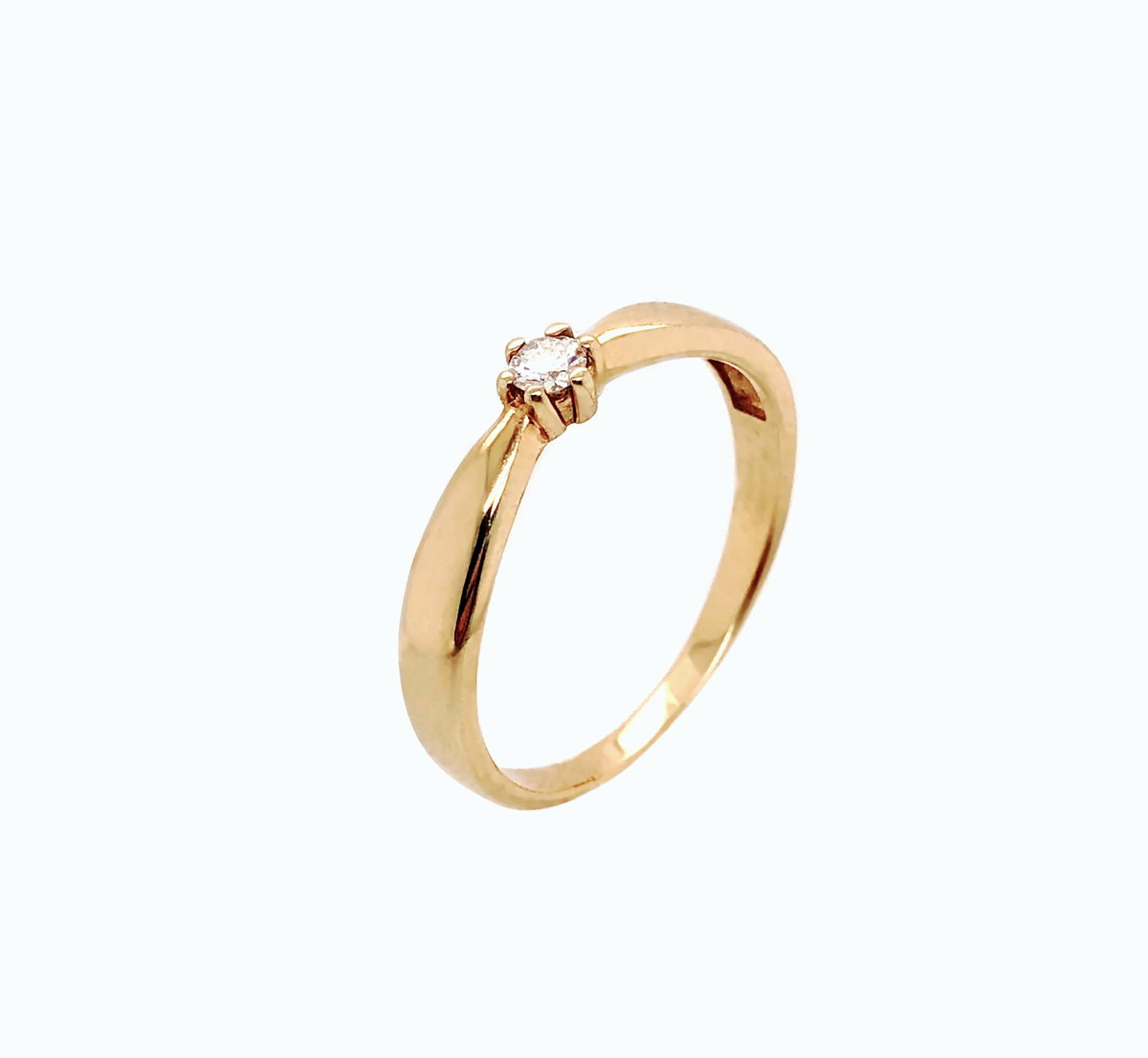 Pierścionek Au 585 z brylantem 0.11ct