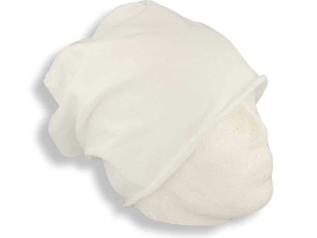 Czapka Damska Beanie Włoska Cienka Smerfetka Bawełna Biała