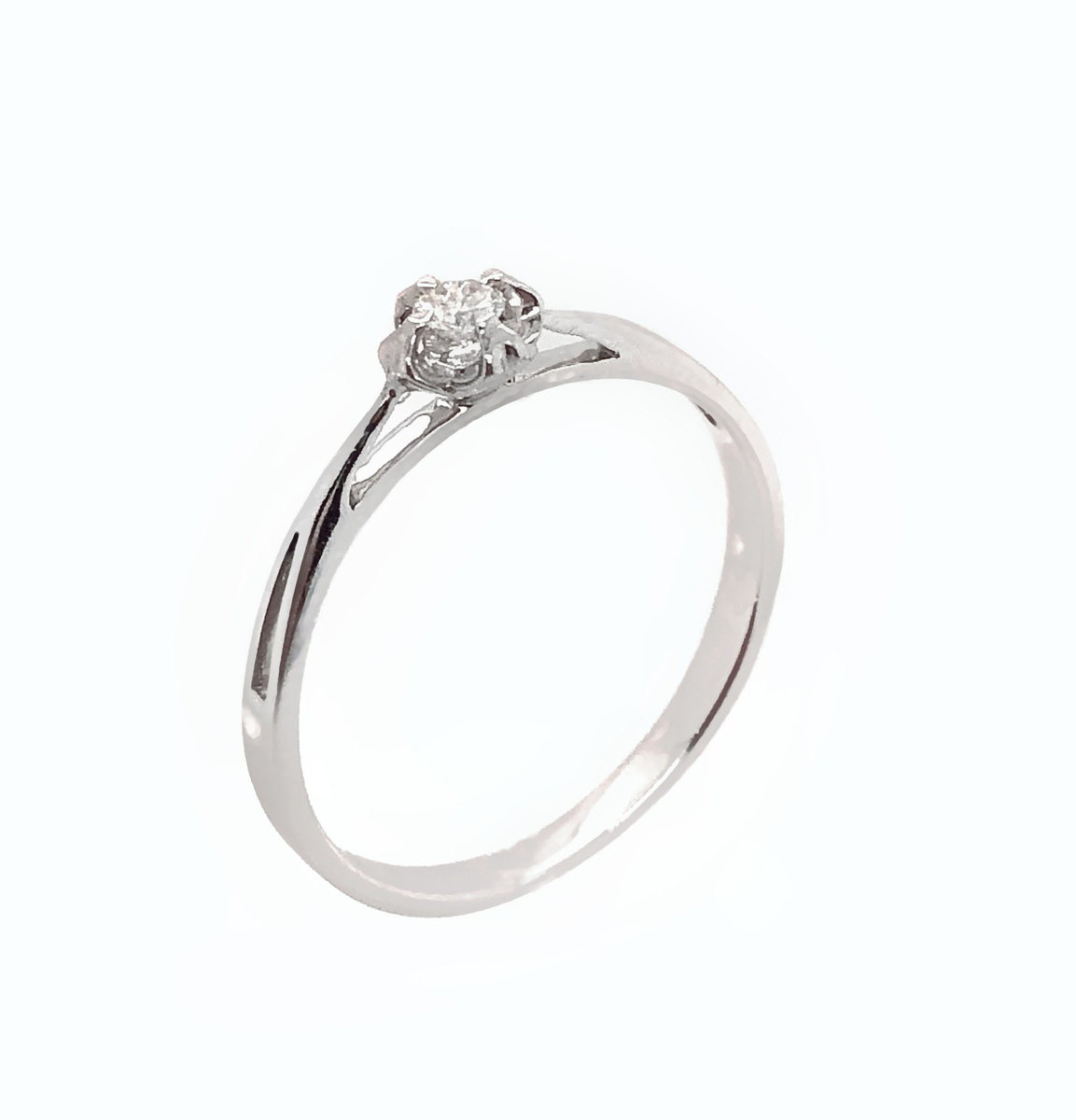 Pierścionek Au 585 z brylantem 0.07ct