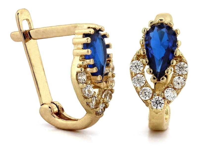 Kolczyki złote Au 585 z cyrkoniami KL8989C