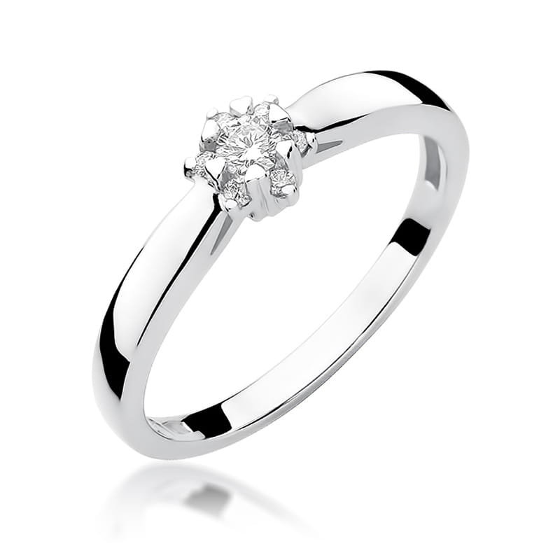 Pierścionek Au 585 z brylantem 0.15ct