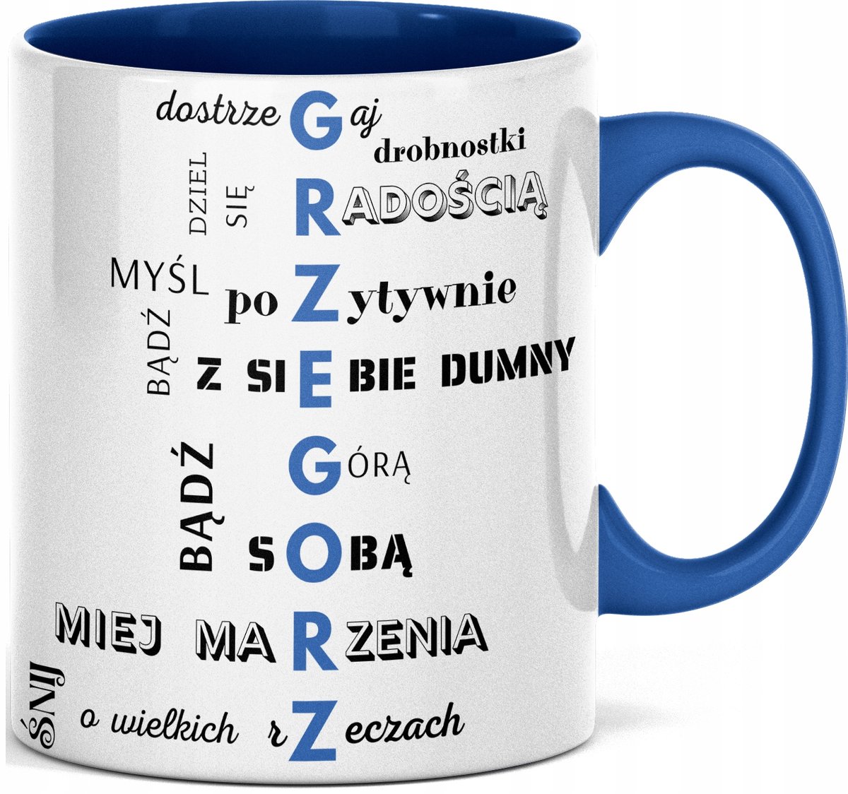 FOTO KUBEK Z NADRUKIEM NA IMIENINY IMIĘ GRZEGORZ DLA GRZEGORZA GRZEŚ