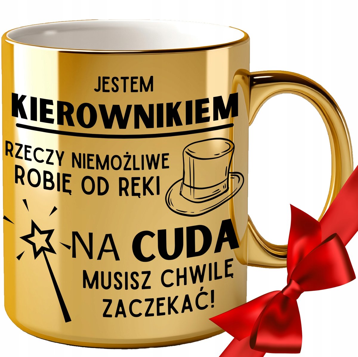 ZŁOTY KUBEK DLA KIEROWNIKA KIEROWNICZKI DLA KOLEGI KOLEŻANKI Z PRACY