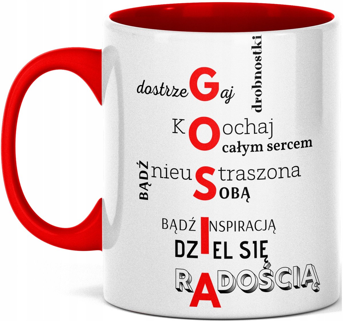 Kubek motywacyjny z nadrukiem imieniem GOSIA DLA GOSI MAŁGORZATY ŚWIĘTA