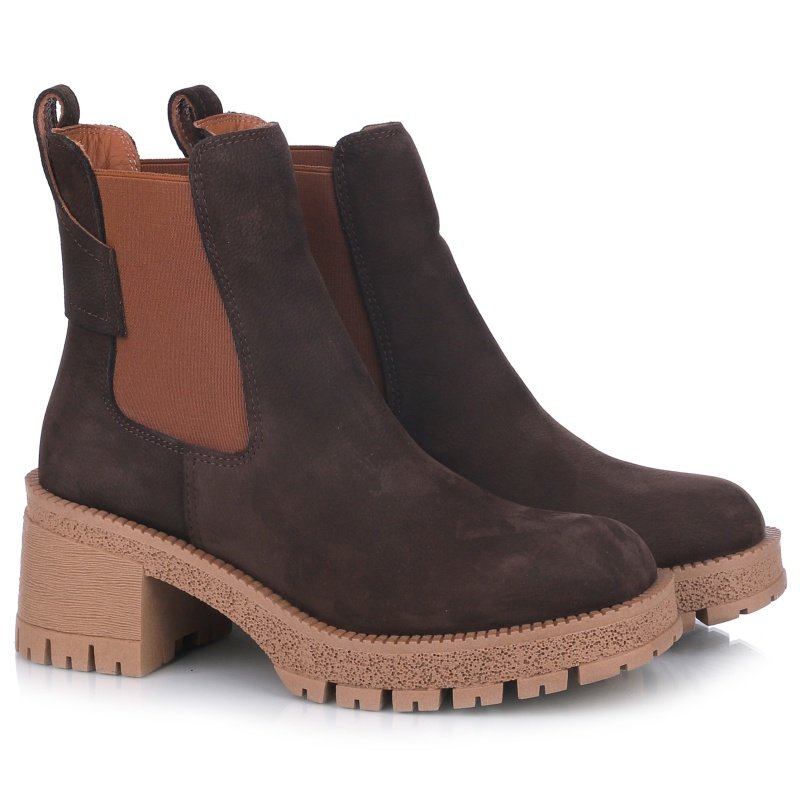 Botki damskie Bombonella 10T 447.C102 S.A 213 T KHV brązowe 39