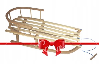 Sanki drewniane z oparciem DLA DZIECI solidne z CERTYFIKATEM