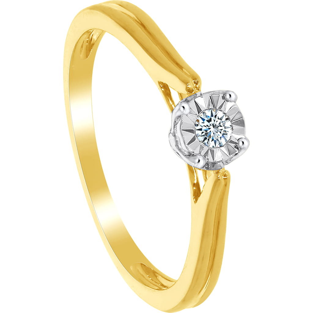 Pierścionek Au 585 z brylantem 0.05ct