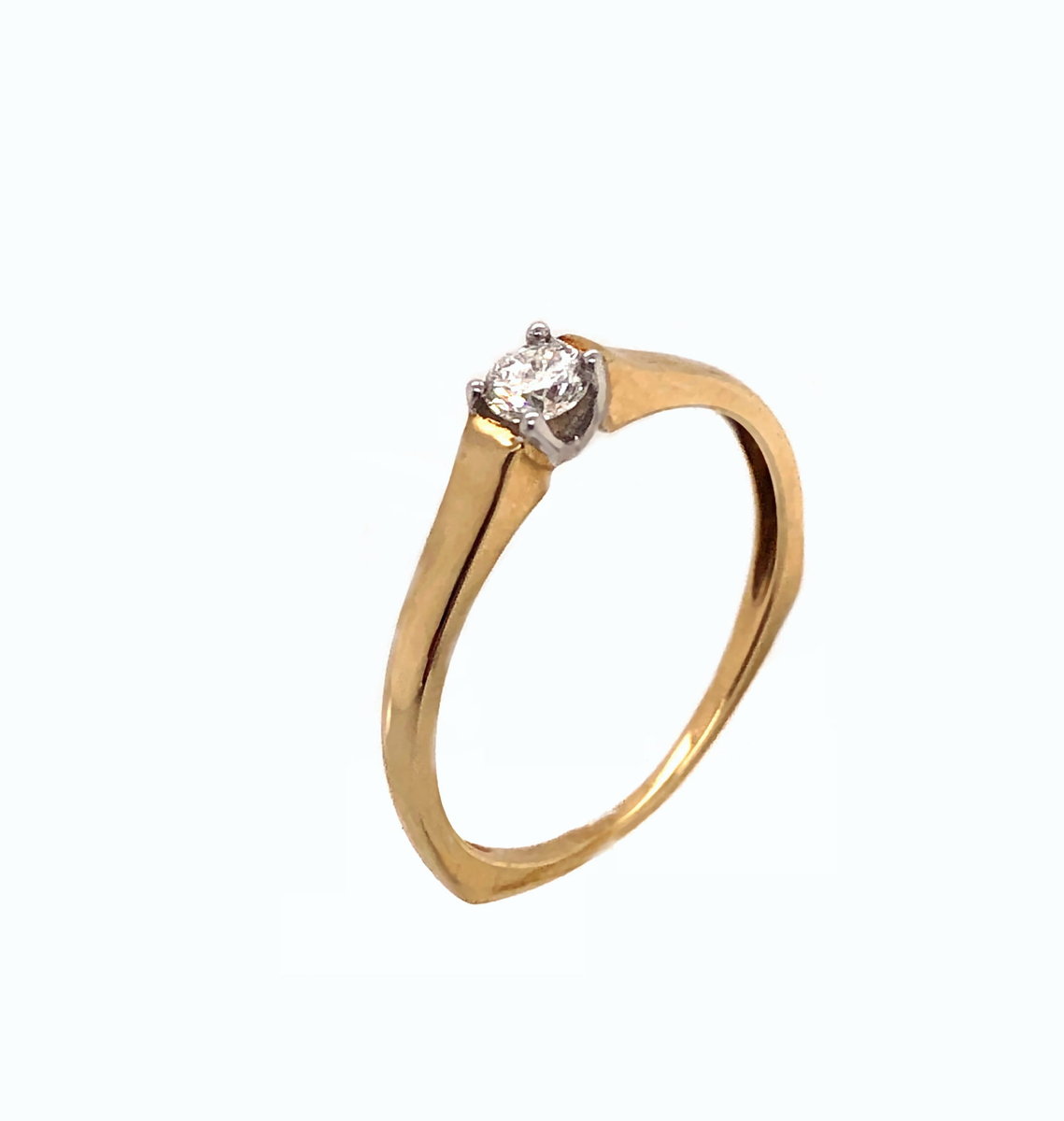 Pierścionek Au 585 z brylantem 0.17ct