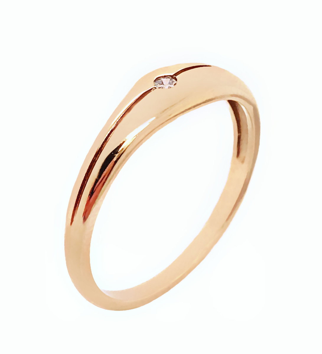 Pierścionek Au 585 z brylantem 0.03ct