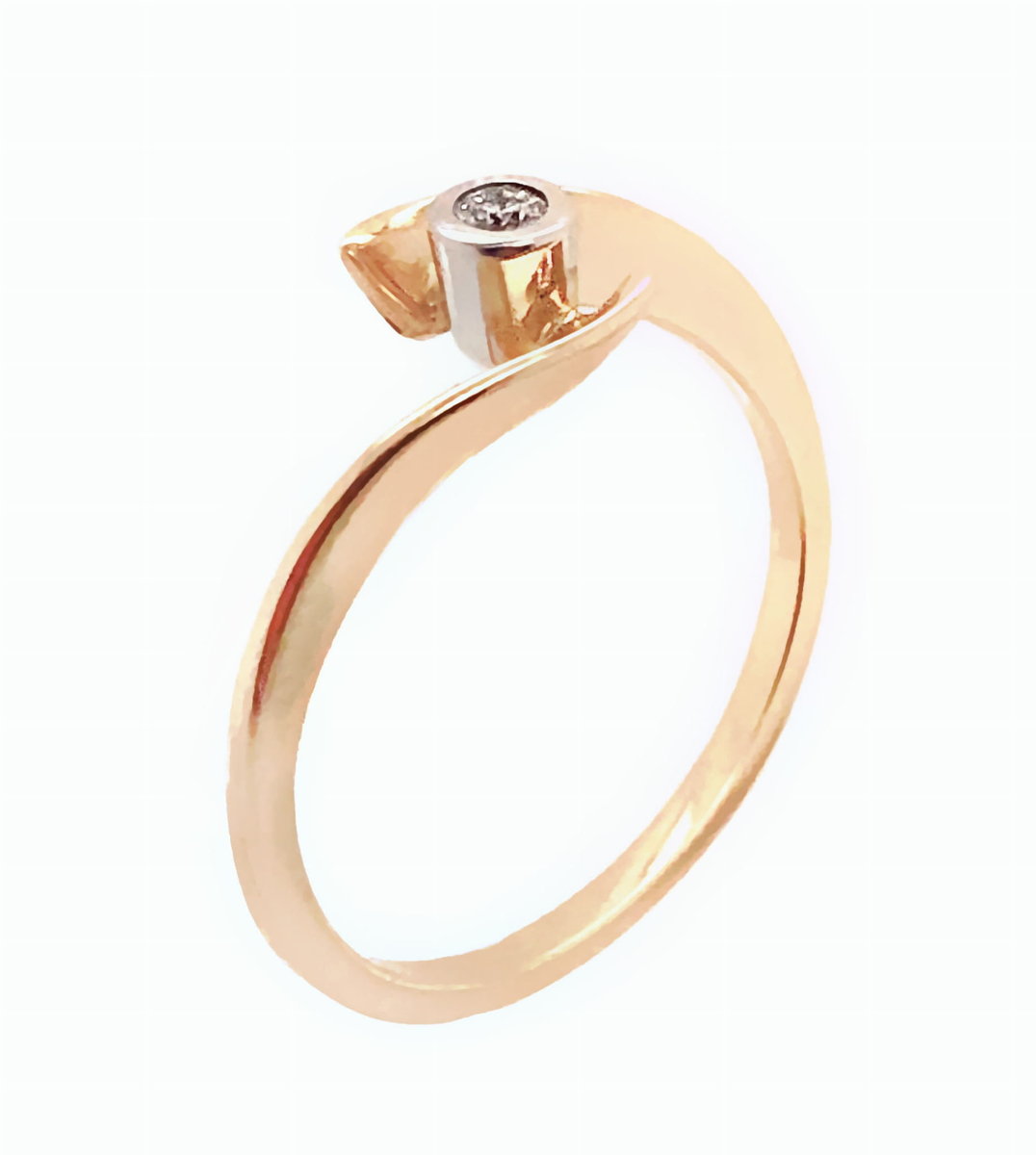 Pierścionek Au 585 z brylantem 0.05ct