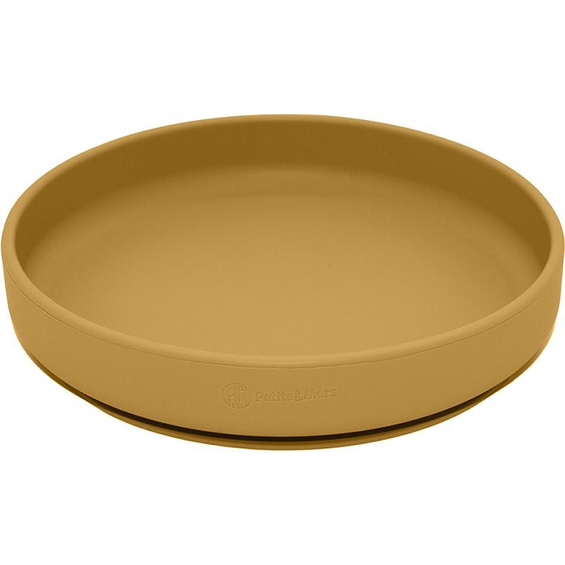 Petite&Mars Take&Match Silicone Plate talerz z przyssawką Intense Ochre 6 m+ 1 szt.