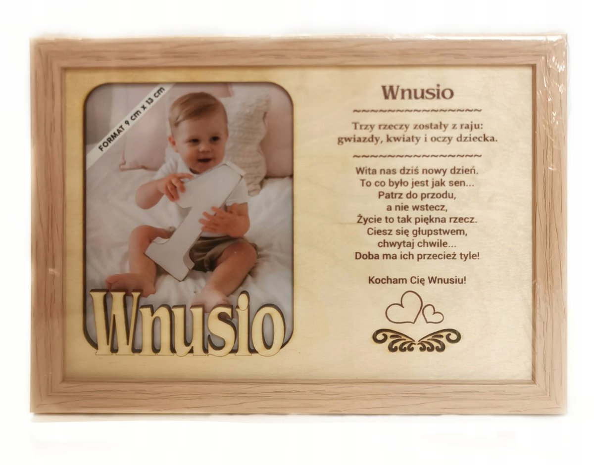 Ramka na zdjęcie WNUSIO urodziny narodziny chrzest