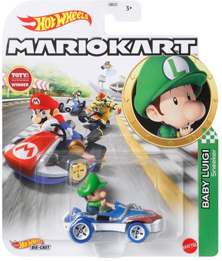 Hot Wheels Mario Kart – Mały Luigi, Sneeker