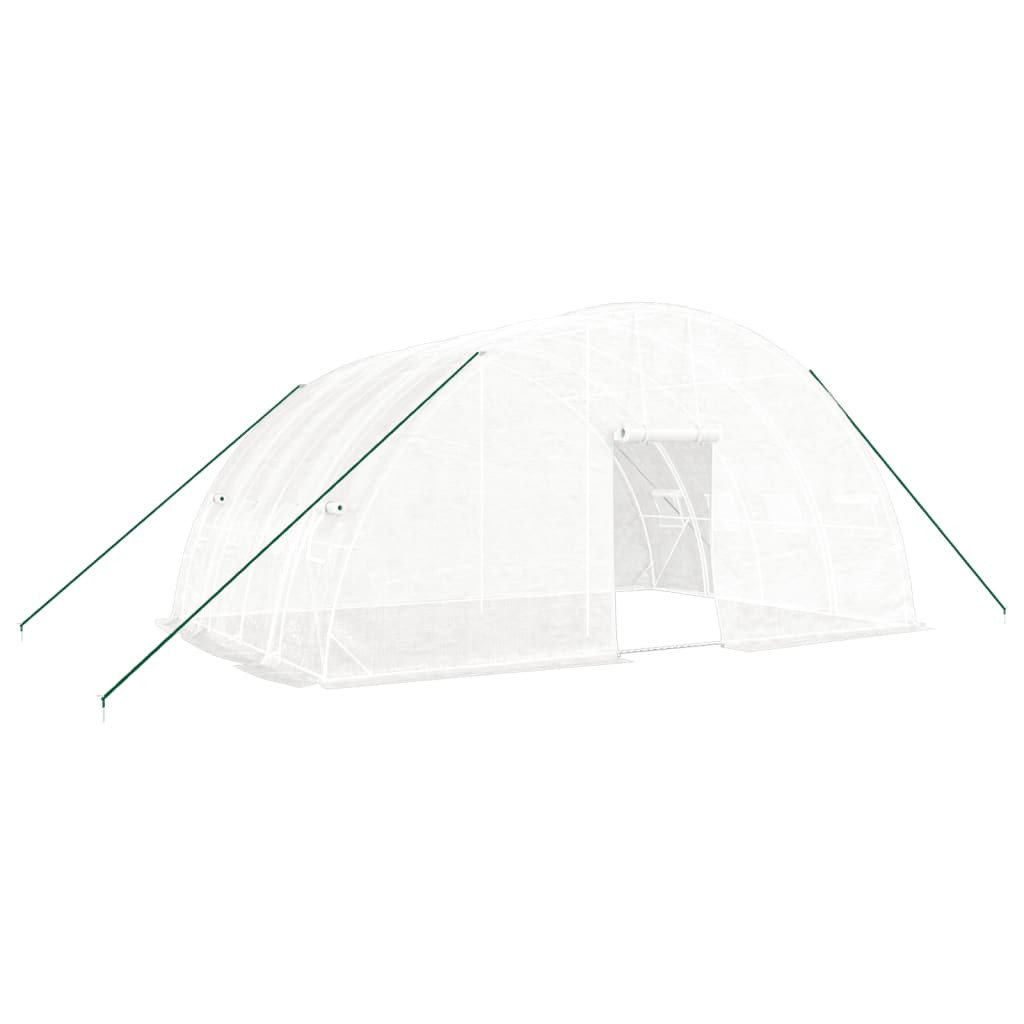 Szklarnia ze stalową ramą, biała, 24 m², 6x4x2,85 m