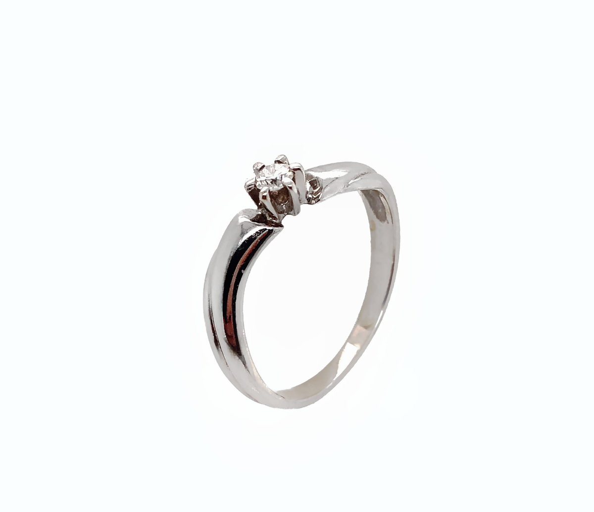 Pierścionek Au 585 z brylantem 0.11ct