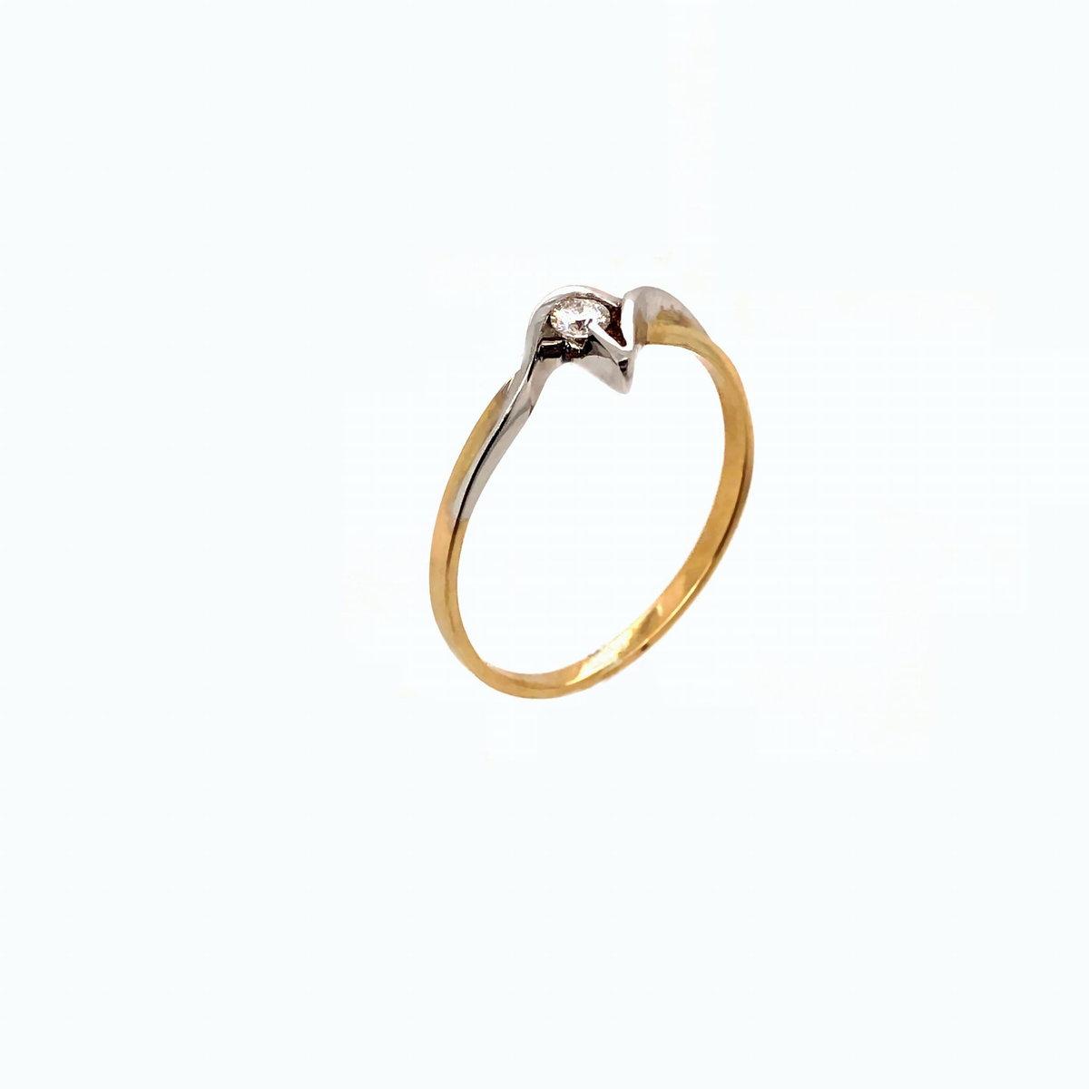 Pierścionek Au 585 z brylantem 0.11ct
