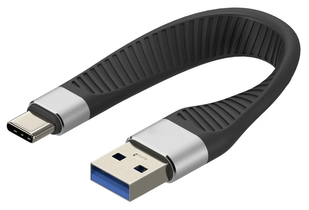 Techly Kabel USB 3.0 USB-A na USB-C 3.2 Gen2 15W M/M 12cm FPC