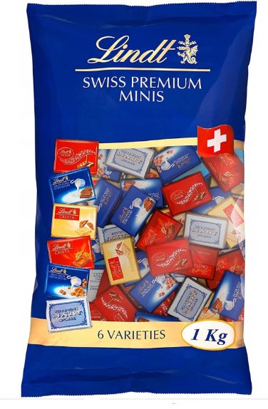 LINDT Swiss Premium Minis czekoladki 150 szt 1 kg