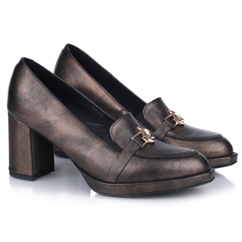 Mokasyny damskie na obcasie Aspena KX-2748/BASTIA - R123 39